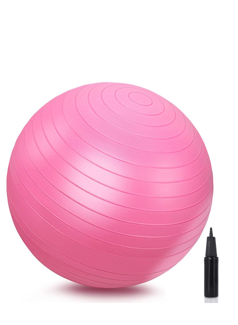 SYOSI Exercise Ball Thick Anti-Slip Anti-Burst Yoga Pilates Ball for Pregnancy Birthing Physical Therapy and Core Balance Training Fitness Balance Ball with Air Pump Suitable for Home Gym Office