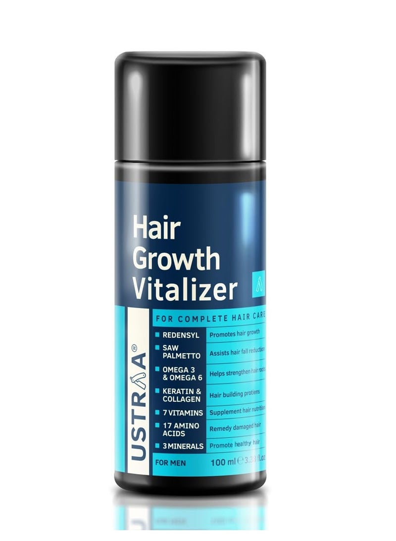 Ustraa Hair Growth Kit Anti Hair fall Shampoo 250ml Hair Growth Vitalizer 100ml Hair Growth Cream 100g