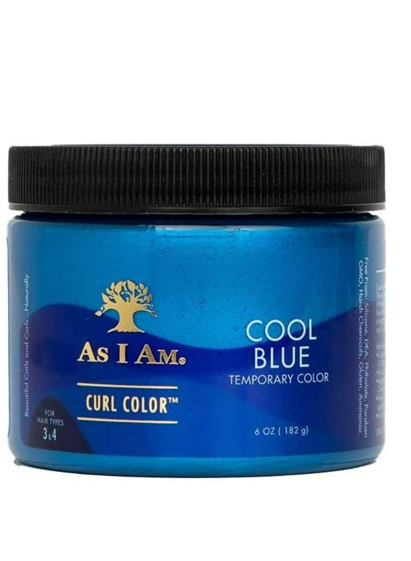 Curl Color Cool Blue Temporary Hair Color