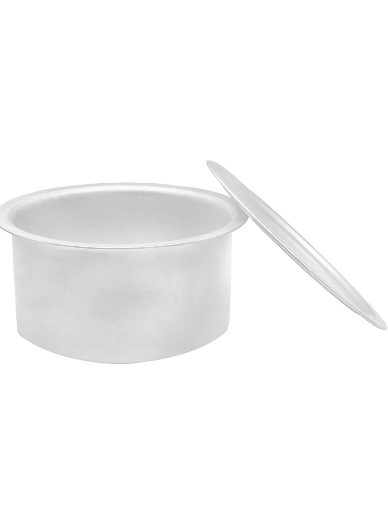 Aluminium Cooking Pot Heavy Guage Tope with Lid Silver 23