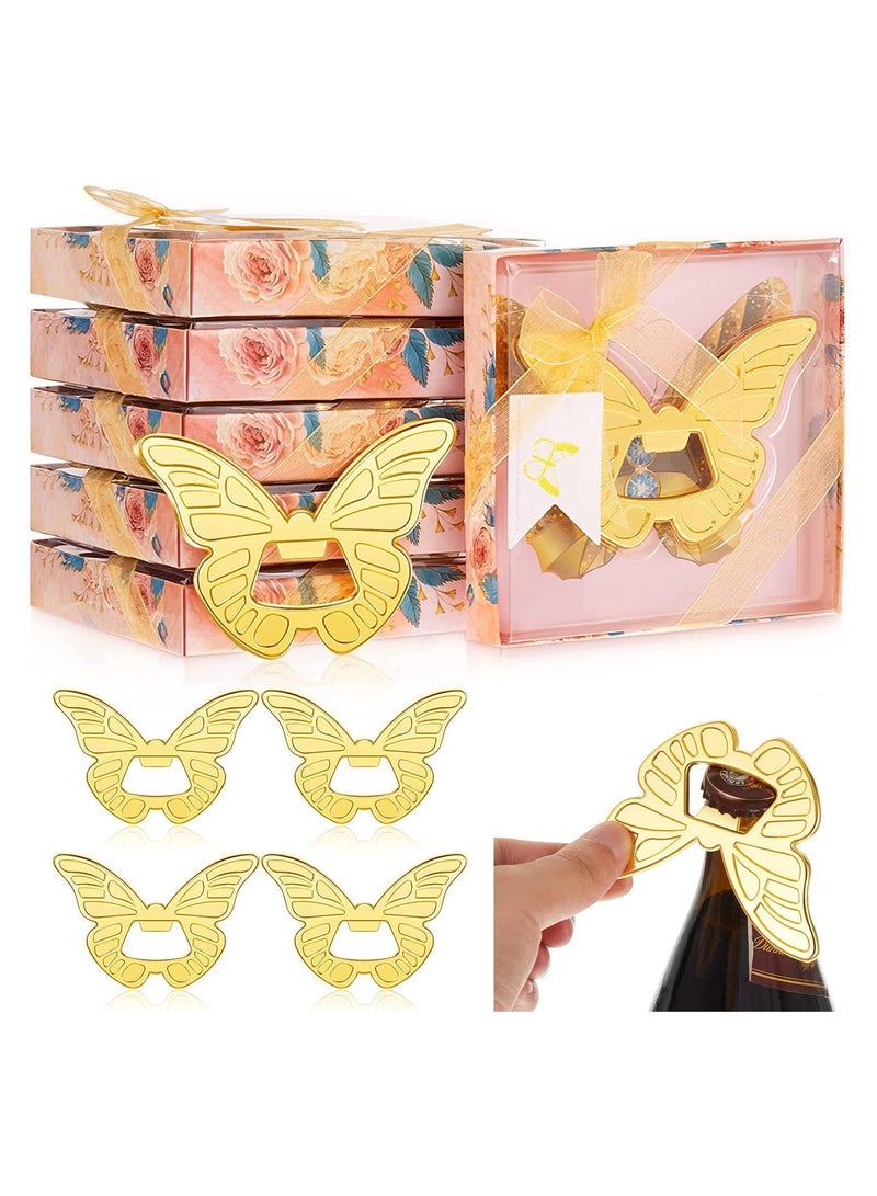 Butterfly Bottle Opener 5 Pcs Wedding Favors Party Favors with Exquisite Packaging Box Wedding Gifts For Guests Wedding Baby Shower Souvenirs Party Supplies Creative Wedding Gift