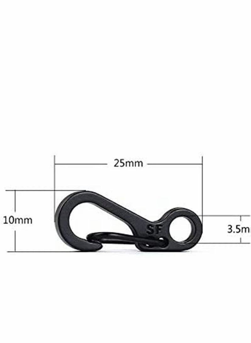 Mini Carabiner, Spring Back Pack Clasps Keychain Tactical Gear Hooks Key Chain for Outdoor Activity, Camping, Fishing, Hiking, Traveling, (Pack of 12)