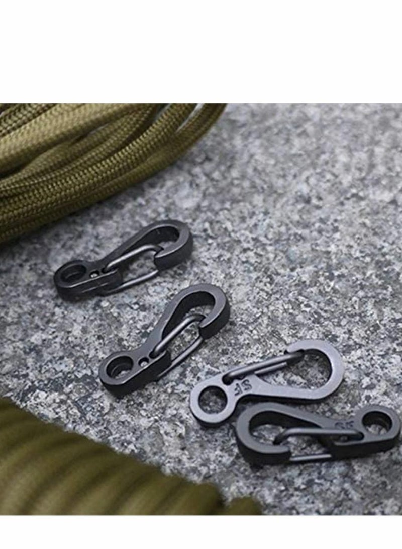 Mini Carabiner, Spring Back Pack Clasps Keychain Tactical Gear Hooks Key Chain for Outdoor Activity, Camping, Fishing, Hiking, Traveling, (Pack of 12)