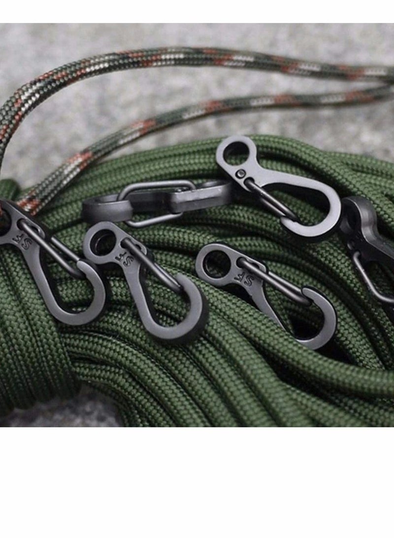 Mini Carabiner, Spring Back Pack Clasps Keychain Tactical Gear Hooks Key Chain for Outdoor Activity, Camping, Fishing, Hiking, Traveling, (Pack of 12)