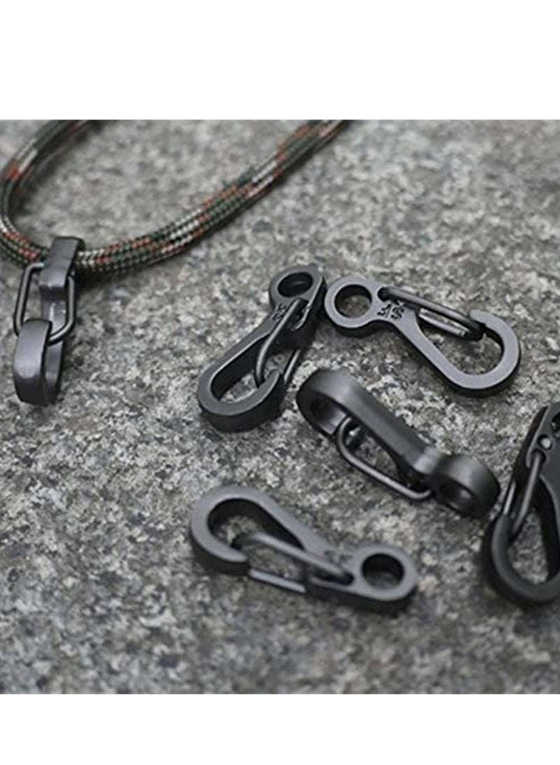 Mini Carabiner, Spring Back Pack Clasps Keychain Tactical Gear Hooks Key Chain for Outdoor Activity, Camping, Fishing, Hiking, Traveling, (Pack of 12)