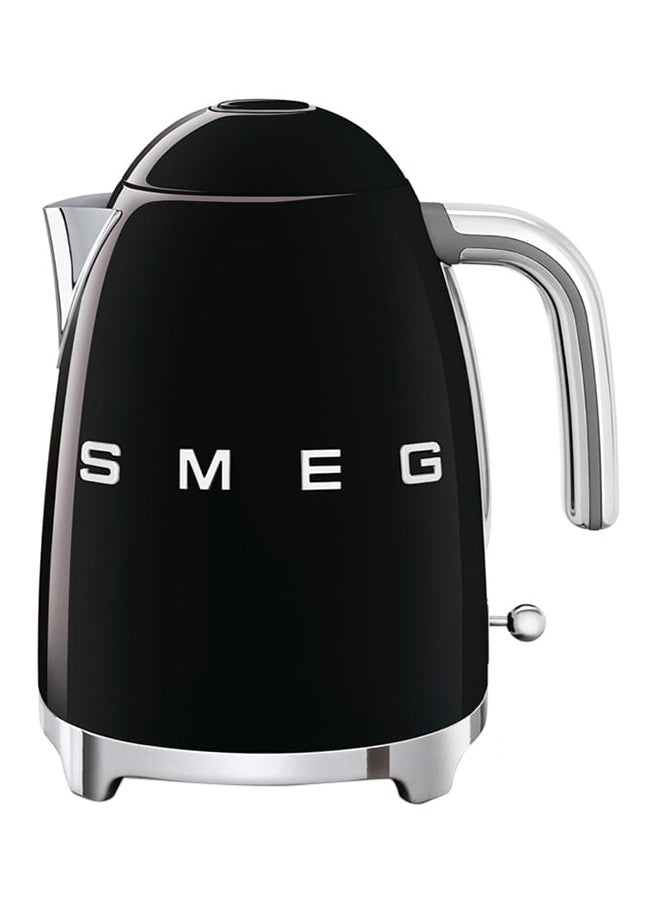 50's Retro Style Aesthetic Kettle Black/Silver