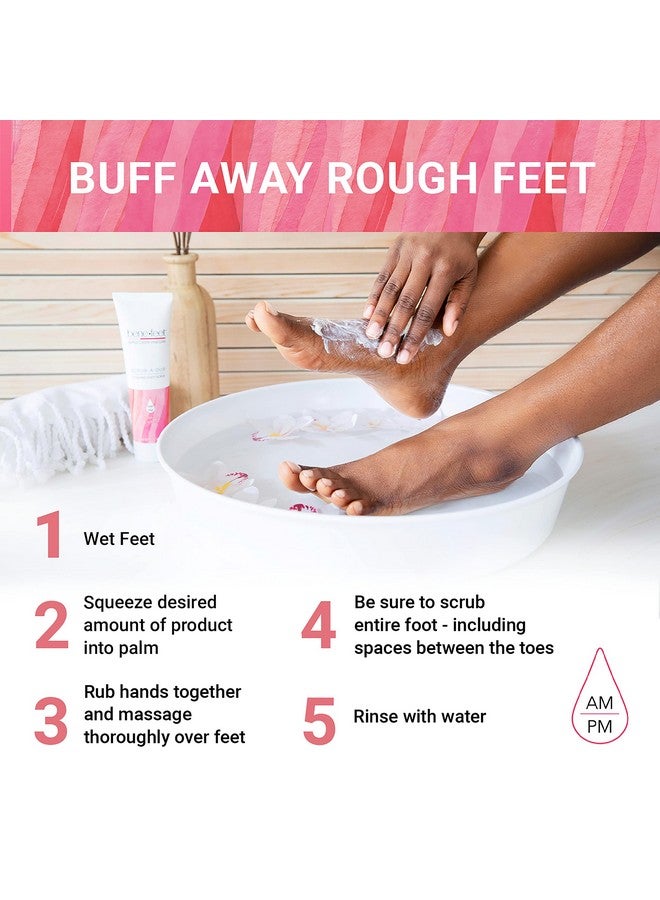 Scrubadub Cooling Foot Scrub Exfoliates + Refreshes Dry + Dull Skin Get Smoother Skin From Heel To Toe Made W/ Vitamin E Apple Cider Vinegar Walnut Shell + Apricot Seed 4 Oz (1 Pack)