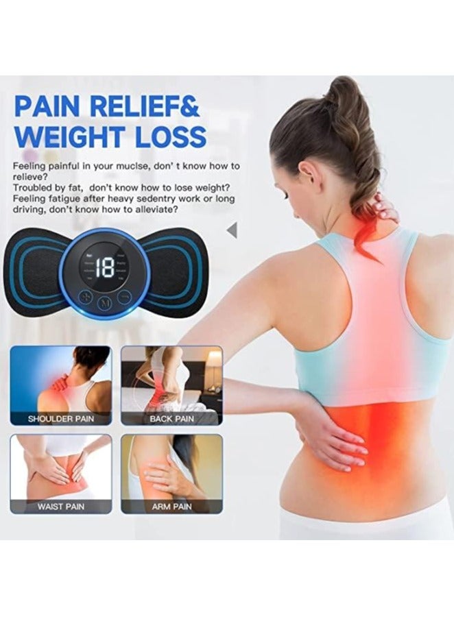 Set of Wireless Portable Neck Massager with 8 Modes and 19 Strength Levels + Electric Scalp Massager with 4 Heads + Electric Hot Water Bag + Electric Leg Foot Muscle Stimulator Massager