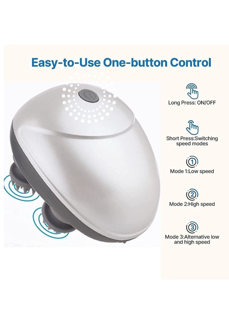 Set of Wireless Portable Neck Massager with 8 Modes and 19 Strength Levels + Electric Scalp Massager with 4 Heads + Electric Hot Water Bag + Electric Leg Foot Muscle Stimulator Massager