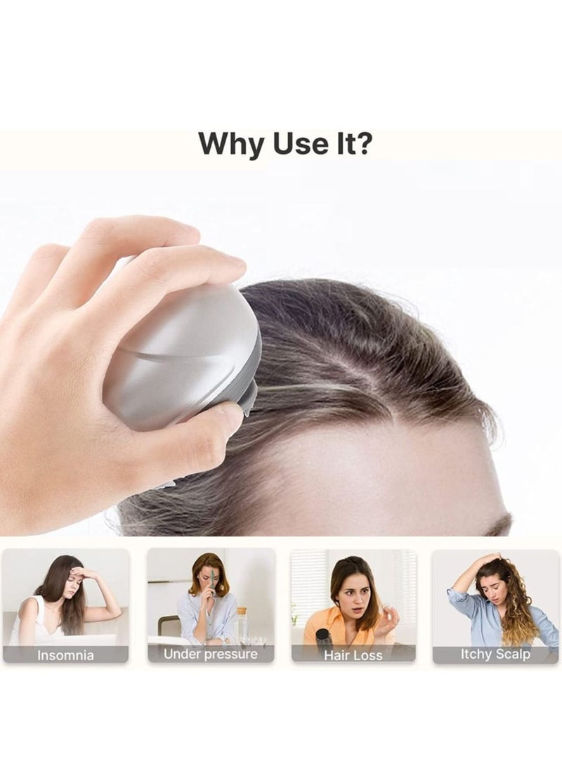 Set of Wireless Portable Neck Massager with 8 Modes and 19 Strength Levels + Electric Scalp Massager with 4 Heads + Electric Hot Water Bag + Electric Leg Foot Muscle Stimulator Massager