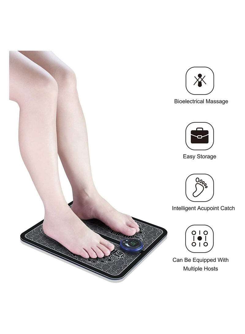 Set of Wireless Portable Neck Massager with 8 Modes and 19 Strength Levels + Electric Scalp Massager with 4 Heads + Electric Hot Water Bag + Electric Leg Foot Muscle Stimulator Massager