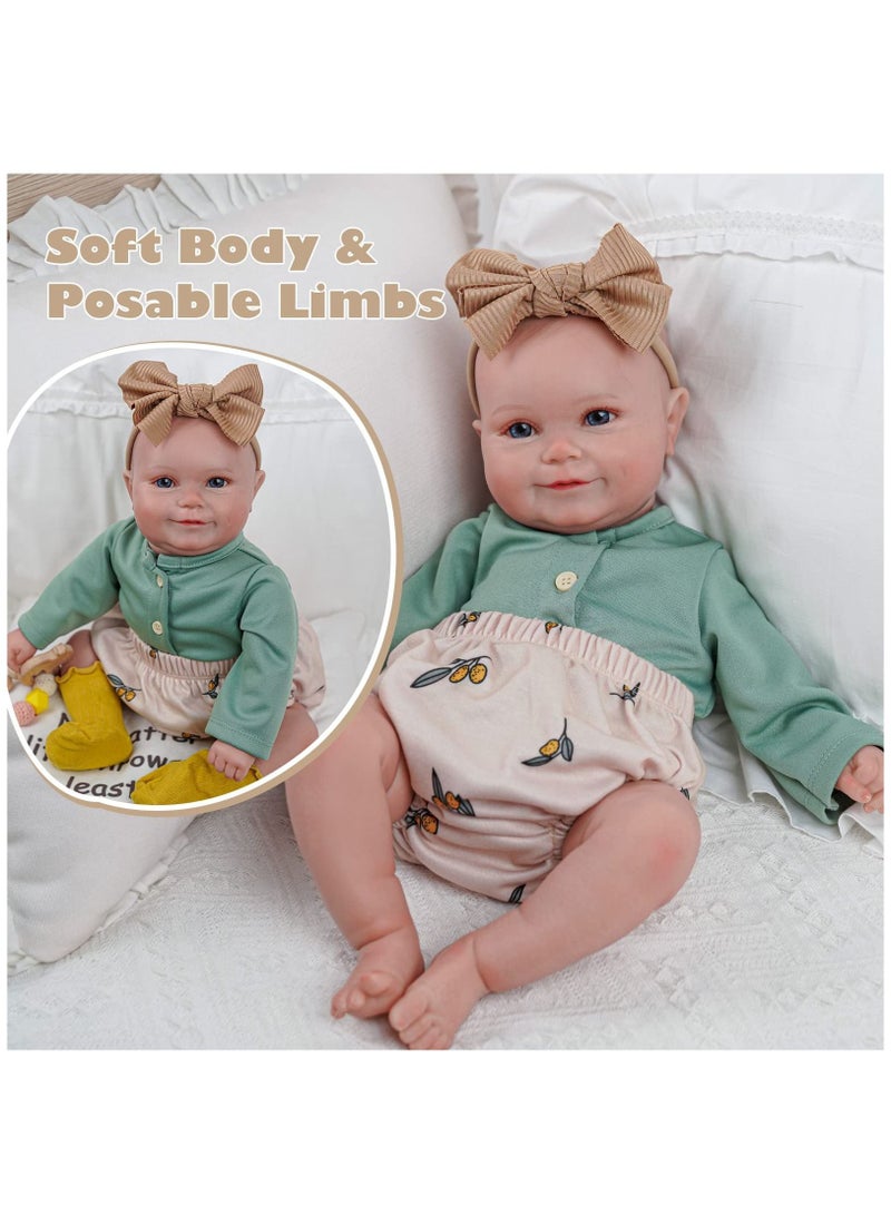 Doll Toys, Children's Toys, Reborn Dolls, Poseable Realistic Dolls, 24 Inch, with Doll Accessories