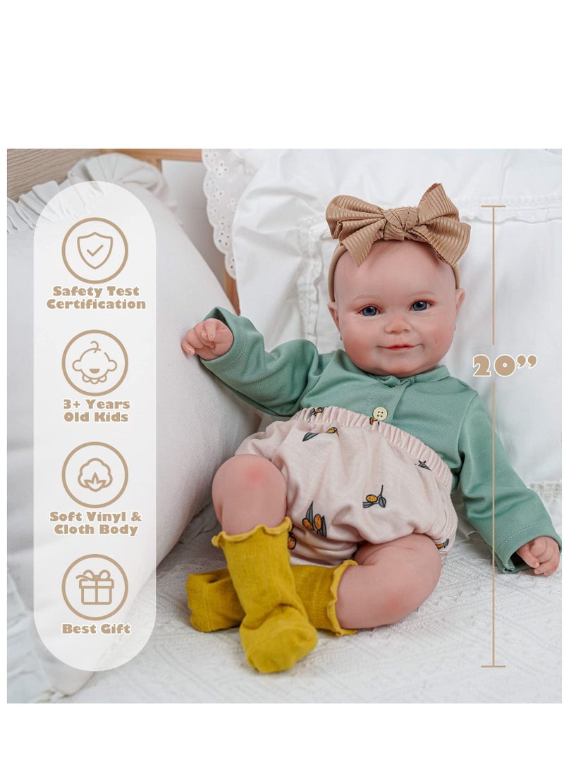 Doll Toys, Children's Toys, Reborn Dolls, Poseable Realistic Dolls, 24 Inch, with Doll Accessories