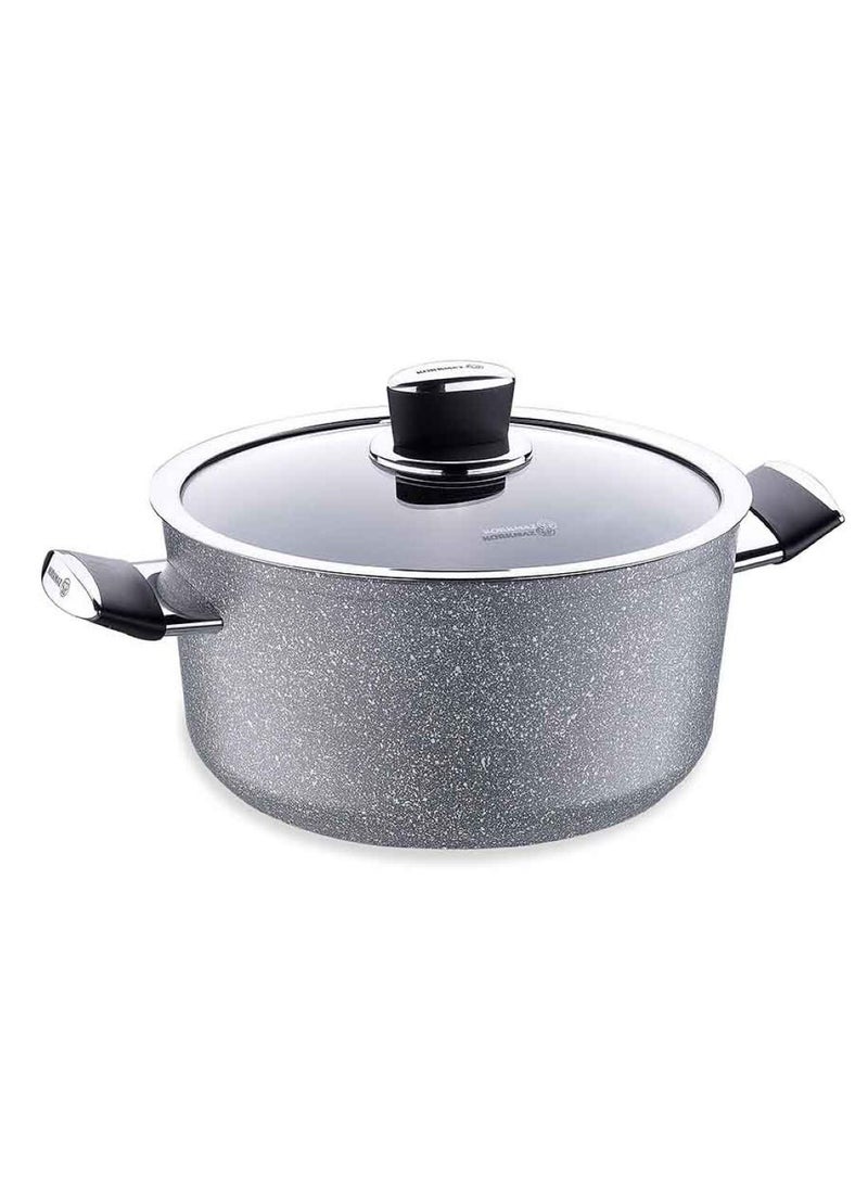 Granite Cooking Saucepan Pot 24 cm With Handle and Lid