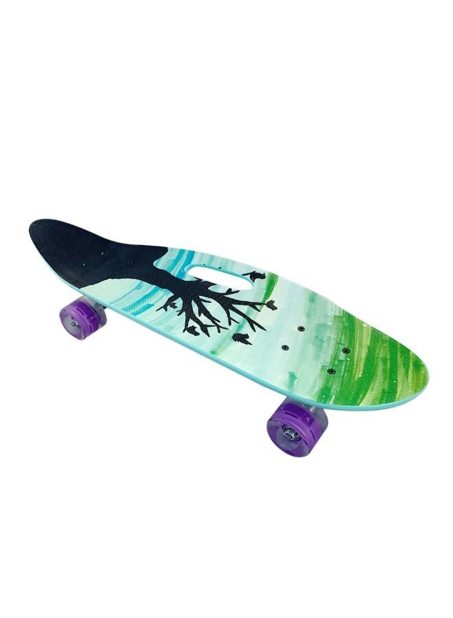 Skateboard with Deck Mini Cruiser LED Light Up Wheel, For Boys and Girls