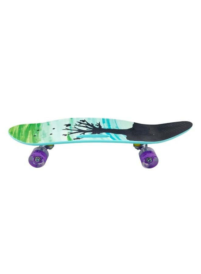 Skateboard with Deck Mini Cruiser LED Light Up Wheel, For Boys and Girls