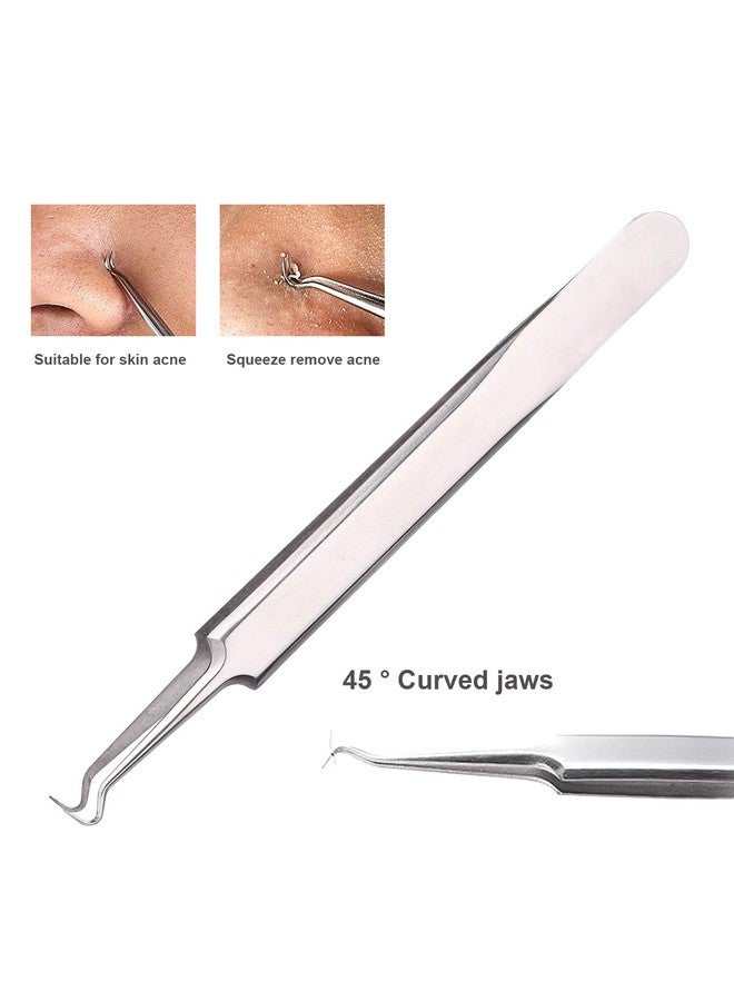 Blackhead Remover Comedone Extractor 3 In 1 Professional Stainless Skin Zit Acne Blemish Whitehead Popping Removing Surgical Tools Set Silver