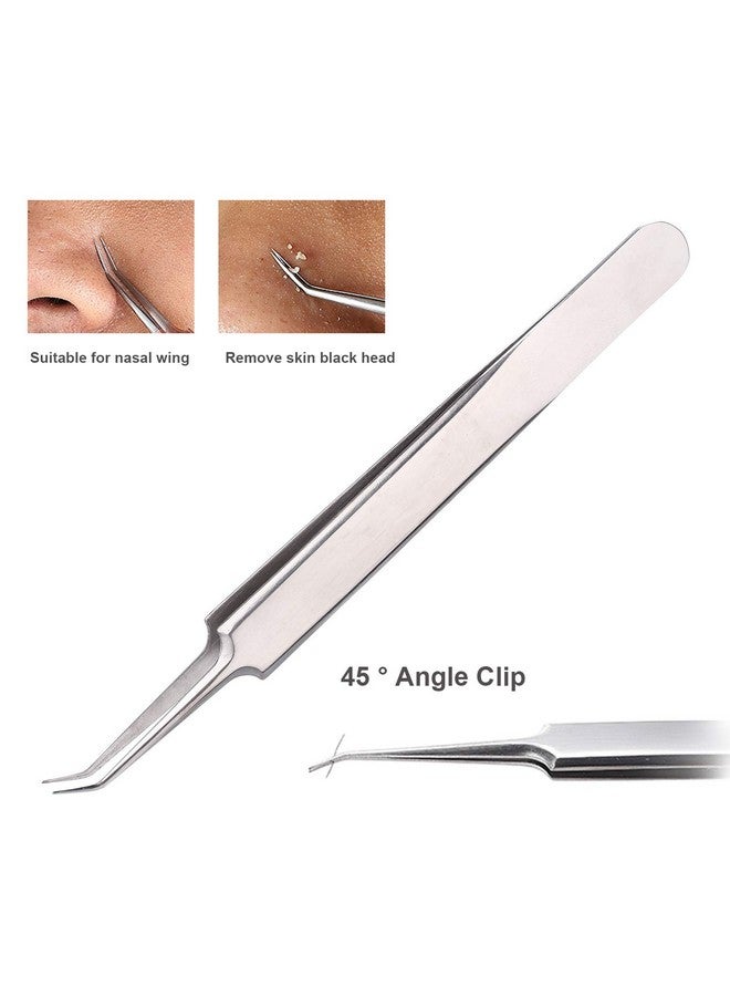 Blackhead Remover Comedone Extractor 3 In 1 Professional Stainless Skin Zit Acne Blemish Whitehead Popping Removing Surgical Tools Set Silver