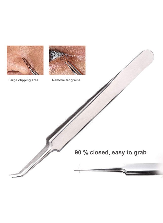 Blackhead Remover Comedone Extractor 3 In 1 Professional Stainless Skin Zit Acne Blemish Whitehead Popping Removing Surgical Tools Set Silver