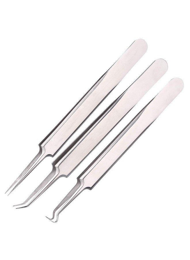 Blackhead Remover Comedone Extractor 3 In 1 Professional Stainless Skin Zit Acne Blemish Whitehead Popping Removing Surgical Tools Set Silver