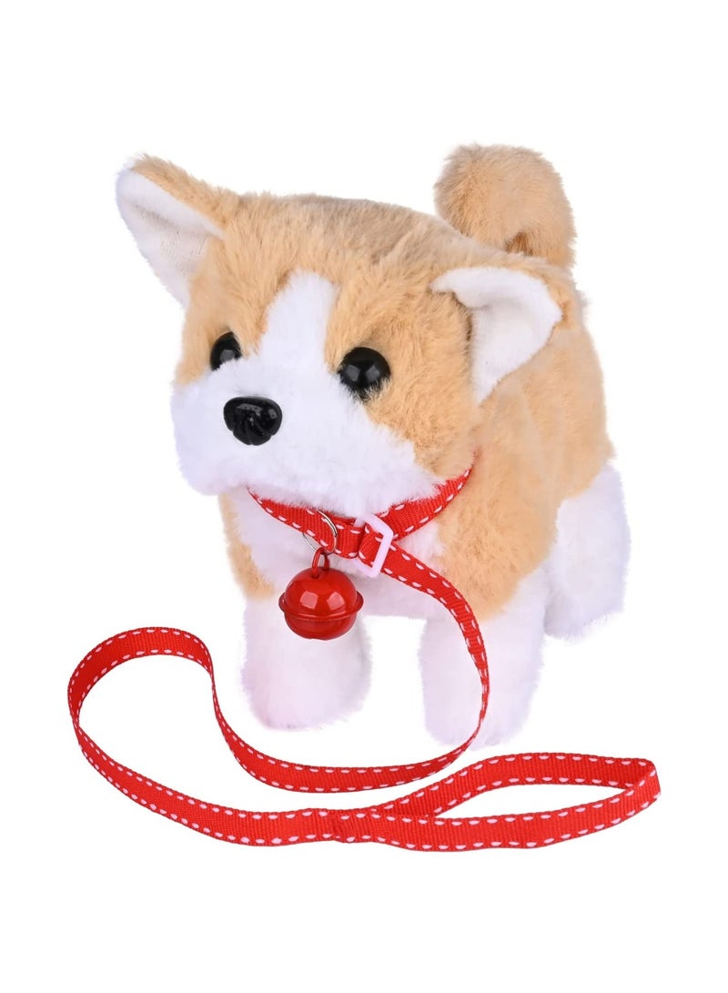 Plush Interactive Toy Electronic Pet Plush Golden Retriever Toy Puppy Electronic Interactive Pet Dog Can Walking Barking Tail Wagging Stretching Companion Animal for Kids (Pastoral Dog)
