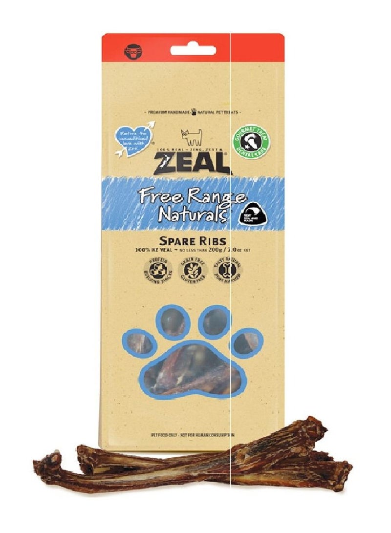 Free Range Naturals Spare Ribs Dog Treats 200g