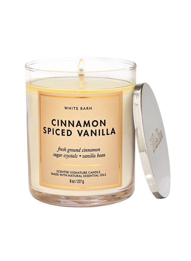 Cinnamon Spiced Vanilla Signature Single Wick Candle