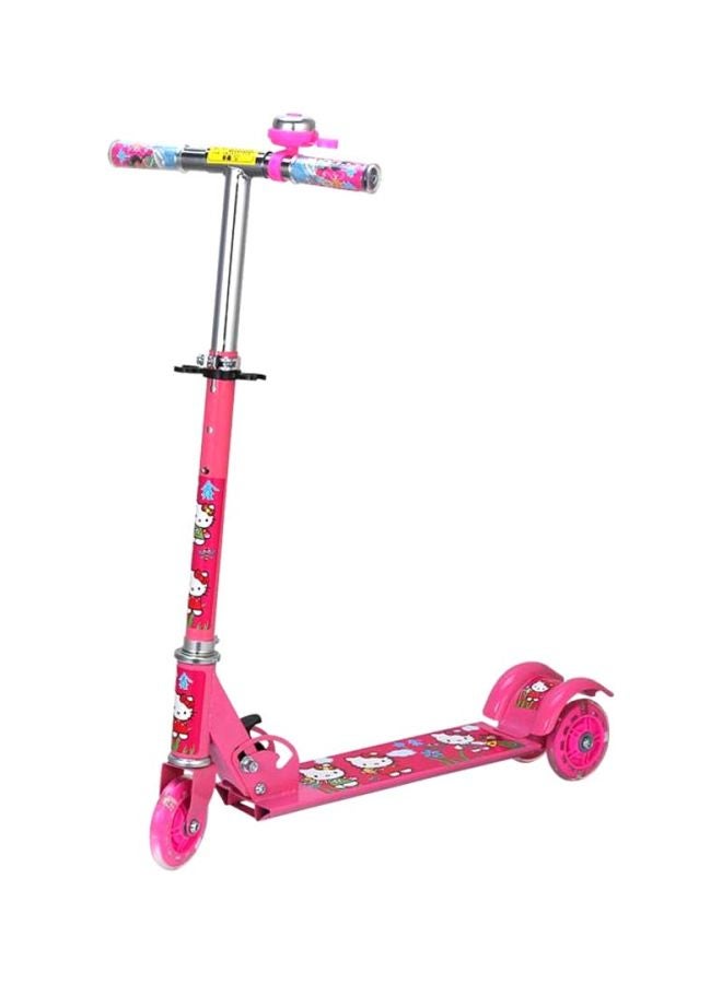 Foldable Kick Scooter With Bell Pink 69x59x25.5cm