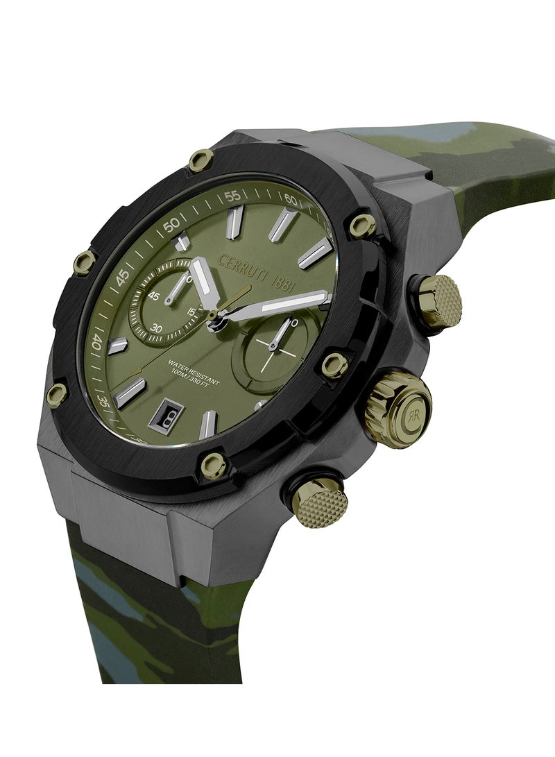 Men's Analog Round Shape Silicone Wrist Watch CIWGO2206104 - 55.6 Mm