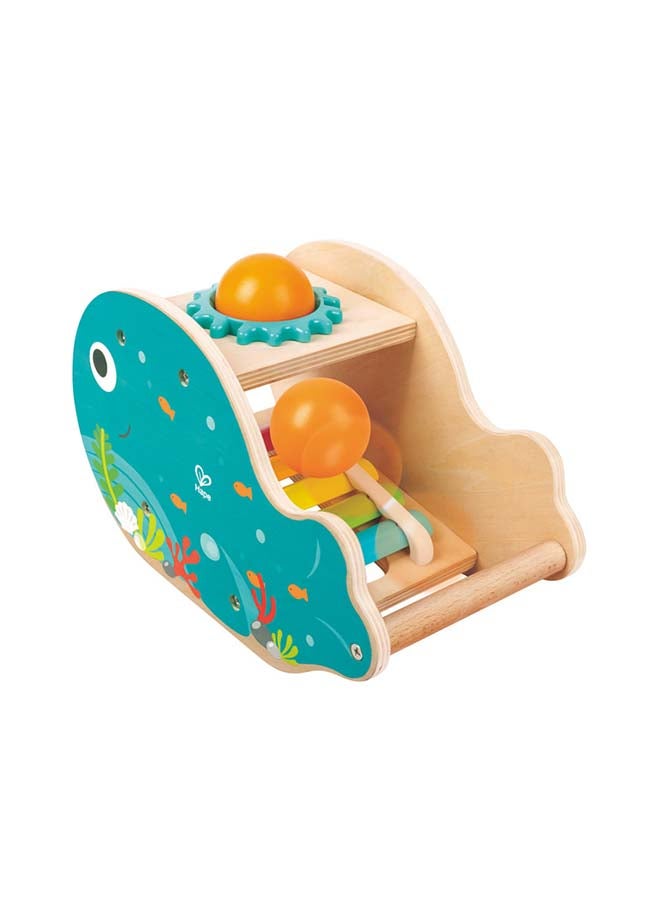 Wooden Musical Whale Tap Bench With Xylophone 3-Piece