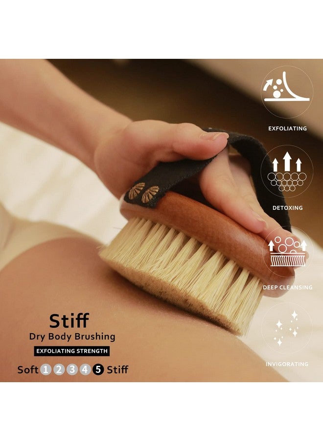 Icandoithigh Strength Dry Body Brush For Skinnatural Bristle Exfoliating Massage Brush For Cellulite And Lymphaticstiff Tampico Improve Circulationstop Ingrown Hairsreduce Acnesoften Skin