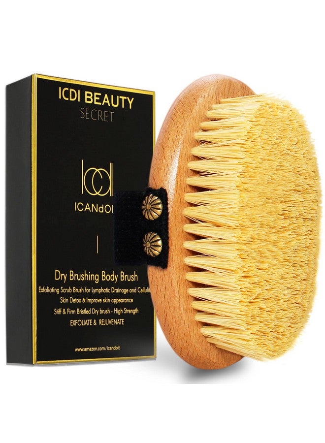 Icandoithigh Strength Dry Body Brush For Skinnatural Bristle Exfoliating Massage Brush For Cellulite And Lymphaticstiff Tampico Improve Circulationstop Ingrown Hairsreduce Acnesoften Skin