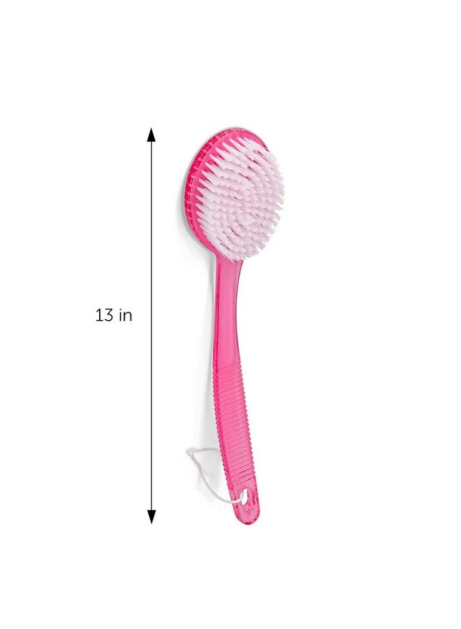 Bath Brush With Bristles Long Handle For Exfoliating Back Body And Feet Bath And Shower Scrubber Blue (1 Pack)