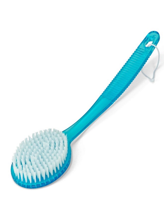 Bath Brush With Bristles Long Handle For Exfoliating Back Body And Feet Bath And Shower Scrubber Blue (1 Pack)