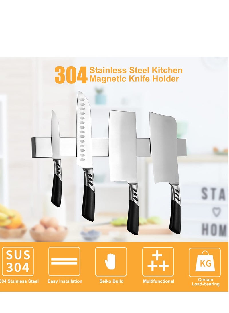 40cm Magnetic Knife Holder for Wall, Multipurpose Use as Knife Holder, Magnetic Knife Strip, Use as Knife Holder, Knife Rack, Knife Strip