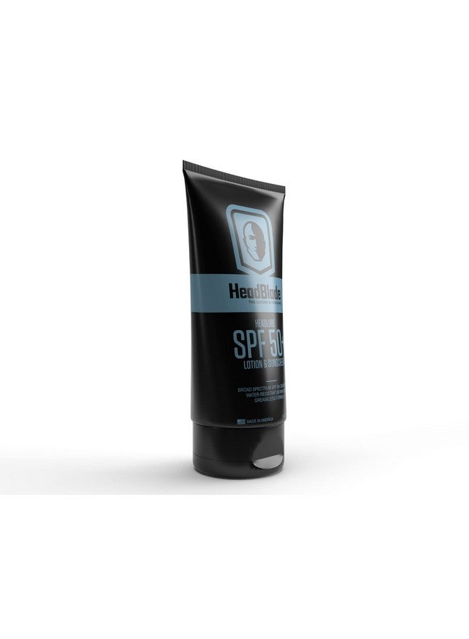Headlube Spf 50 Men'S Lotion And Sunscreen No Greasiness Formulated For Face Body & Scalps With Antiaging Properties Water Resistant For 80 Minutes 5 Fl Oz