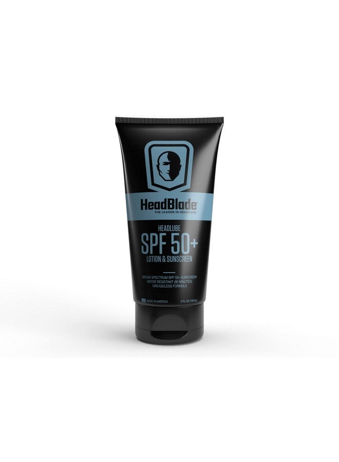 Headlube Spf 50 Men'S Lotion And Sunscreen No Greasiness Formulated For Face Body & Scalps With Antiaging Properties Water Resistant For 80 Minutes 5 Fl Oz