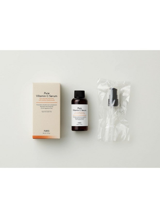 Pure Vitamin C Serum 60Ml / 2.0 Fl.Oz. Natural Ingredients Serum Vitamin C Vegan & Cruelty Free Hypoallergenic Calming Fragrancefree Korean Skin Care