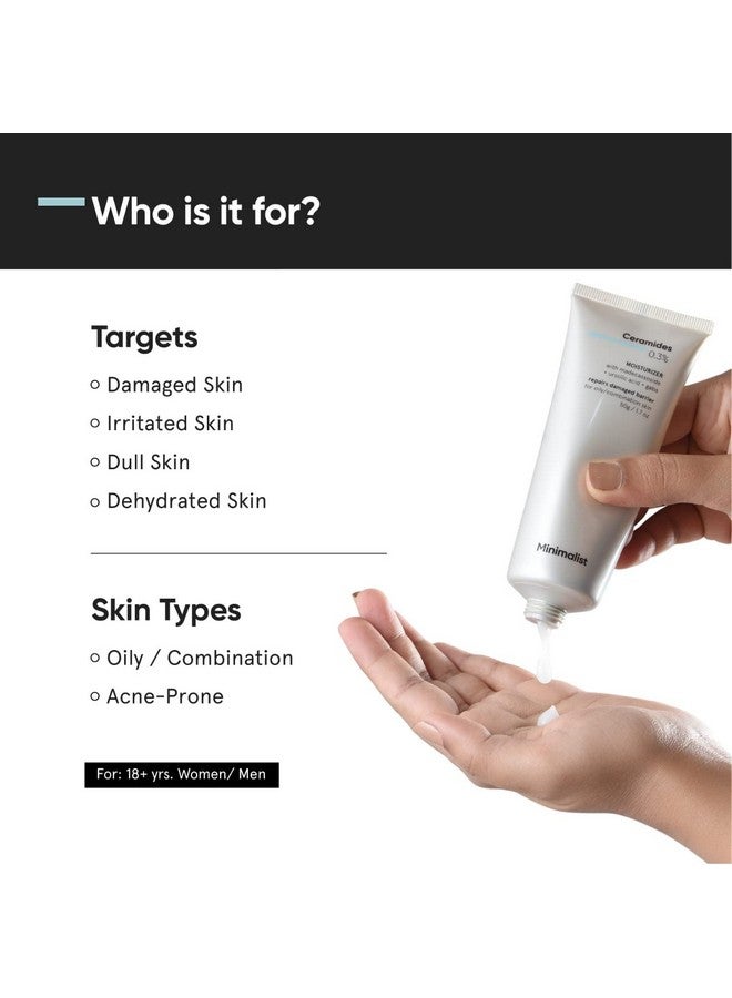 0.3% Ceramide Moisturizing Gel Cream For Barrier Repair ; Oilfree Repairing Face Moisturizer For Oily Skin