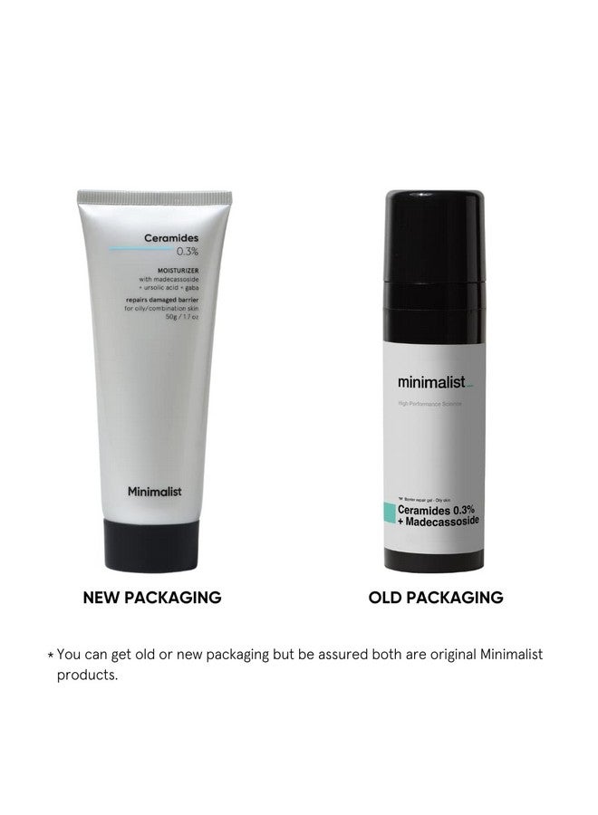 0.3% Ceramide Moisturizing Gel Cream For Barrier Repair ; Oilfree Repairing Face Moisturizer For Oily Skin