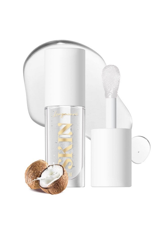 Lipstick Primer Fruit Lip Oil,Hydrating Lip Glow Oil Plumping Glass Finish Moisturizing Lip Gloss Lip Tint Fruit Extract Lip Oil Tinted For Dry Lip And Lip Care(Coconut Flavor)