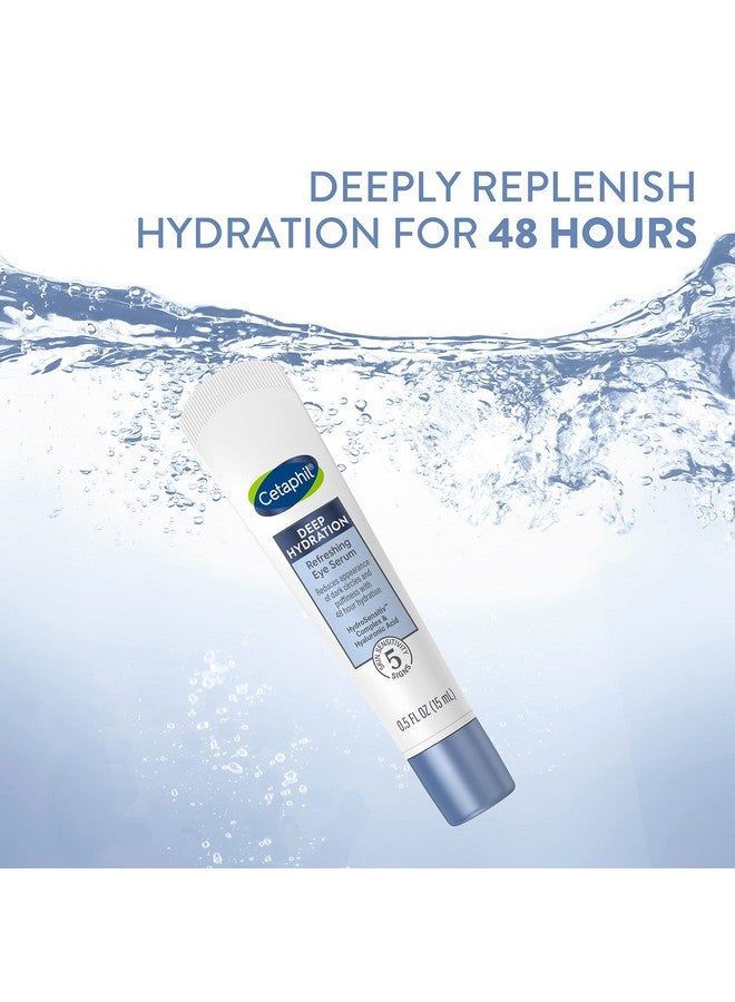 Deep Hydration Refreshing Eye Serum 0.5 Fl Oz 48Hr Hydrating Under Eye Cream To Reduce The Appearance Of Dark Circles With Hyaluronic Acid Vitamin E & B5 (Packaging May Vary)