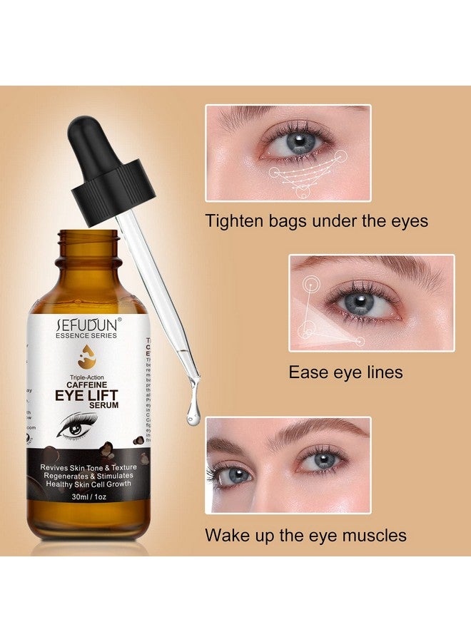 Caffeine Eye Serum With Egcg Vitamin C Hyaluronic Acid Collagen Caffeine Eye Lift Serum Reduces Puffiness Dark Circles Under Eye Bags Wrinkles And Fine Lines Around The Eyes