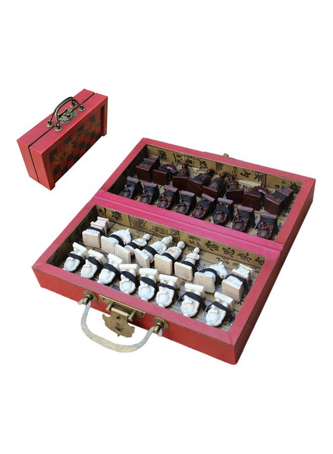 Wooden International Chess Set With Case