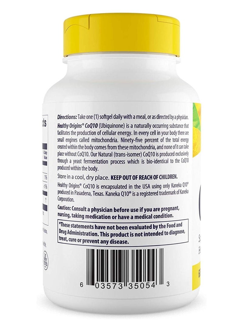 CoQ10 (Kaneka Q10), 600 mg - Heart Health & Energy Supplement - Gluten-Free & Non-GMO Supplements - 60 Softgels