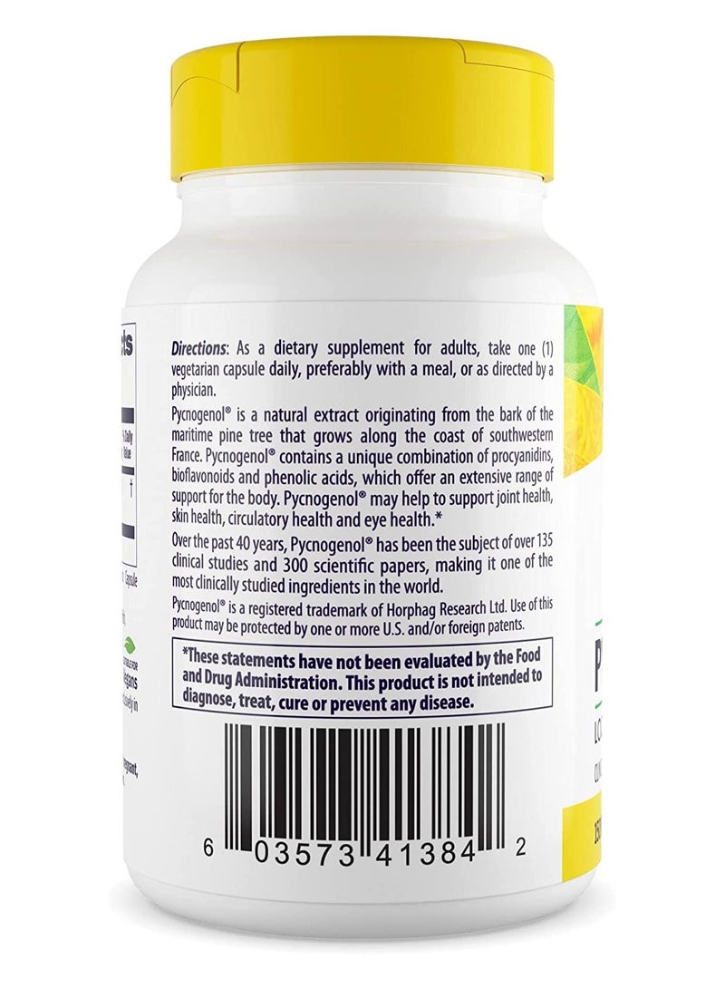 Pycnogenol 150 mg - Premium Pine Bark Extract - French Maritime Pine Bark Extract for Heart Health, Skin Care & More - Gluten-Free & Non-GMO Supplement - 30 Veggie Caps