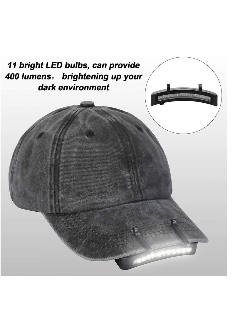 Clip Head lamps on Hat Cap Pocket Rotatable Light Night Cycling Lighting Hands Free Ultra Bright for Running Fishing Camping Reading Hiking Emergencies 4PCS Battery Not Included