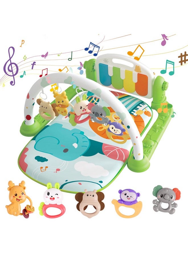 Baby Gyms Play Mats Funny Play Piano Gym Mats Detachable Baby Play Gym Mat With Music And Lights Musical Electronic Learning Toys Activity Center For Infants Toddlers