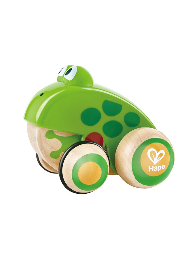 Wooden Frog Themed Push And Pull-Along Toy
