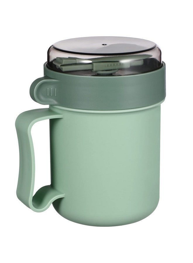 Microwave Soup Mug With Lid And Scoop Portable Microwaveable Breakfast Cup For School Office Outdoor Travel Student